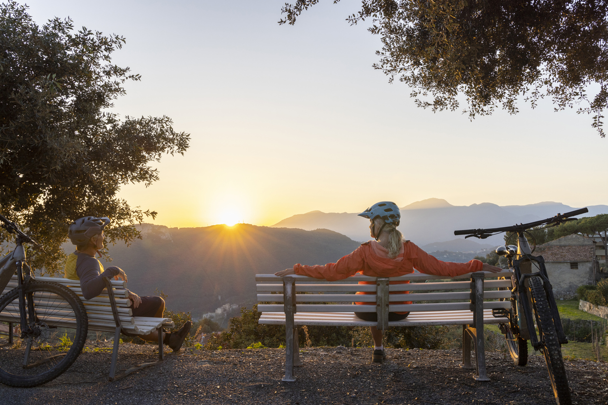 woman getting fresh air during the seasonal change.